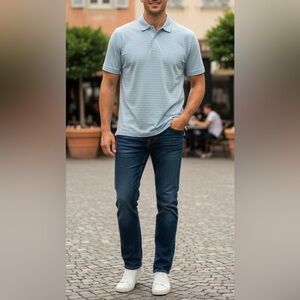 Peter Millar Light Blue Polo Shirt